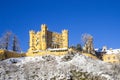 Old castle in the winter forest, Germany