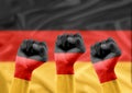 German fans Royalty Free Stock Photo