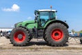 German fendt tractor stands on an oldtimer show