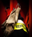 German Fire department fire protection jacket leader Royalty Free Stock Photo