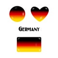 German flag candy or button-badge-pins candies. Royalty Free Stock Photo