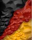 German flag of clouds of smoke, vector illustration