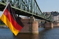 German Flag in Frankfurt Royalty Free Stock Photo