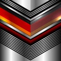 German Flag Geometric Metallic