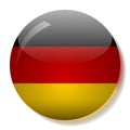 German flag glass button vector illustration Royalty Free Stock Photo