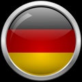 German flag glass button vector illustration Royalty Free Stock Photo