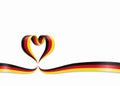 German flag heart-shaped ribbon. Vector illustration. Royalty Free Stock Photo