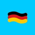 German flag linear style. Sign of State of Germany. Symbol of Fe