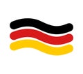 German flag linear style. Sign of State of Germany. Symbol of Fe