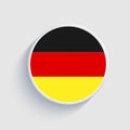 German flag papper button, Illustration Royalty Free Stock Photo