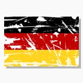 German flag in vector, Deutsch flag with scratches, vector flag of Germany.