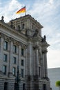 German flag waiving on Reichstag, Berlin Germany Royalty Free Stock Photo