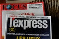 GERMAN FOCU AND FRENCH L`EXPRESS NEWS MAGAZINES