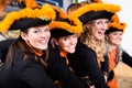 German folklore group dancing in Carnival Fasching on Rose Monda Royalty Free Stock Photo