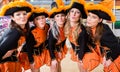 German folklore group dancing in Carnival Fasching on Rose Monday