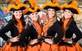 German folklore group dancing in Carnival Fasching on Rose Monday Royalty Free Stock Photo