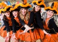 German folklore group dancing in Carnival Fasching on Rose Monday Royalty Free Stock Photo