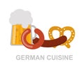 German food vector illustration.