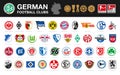 German Football Club badges and crests Royalty Free Stock Photo