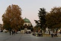 German fountain on the evening of Sultanahmet square. Istanbul. Turkey Royalty Free Stock Photo