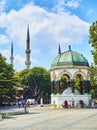 The German Fountain in The Hippodrome of Constantinople. Sultan Ahmet Square. Istanbul, Turkey. Royalty Free Stock Photo