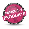 German Glossy Button Regional Products - Vector Illustration - Isolated On Transparent Background