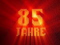 German golden number eighty-five years. 3D render Royalty Free Stock Photo