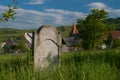 German graveyard near the saxon fortified church of Lechnitz, TRansylvania Royalty Free Stock Photo