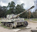 German heavy tank Tiger on the site in the museum