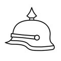 German helmet vector flat style illustration icon isolated