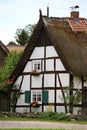 German house under hay roof Royalty Free Stock Photo