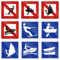 German inland water navigation sign - Water skiing is prohibited
