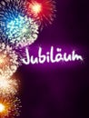 German JubilÃÂ¤um jubilee anniversary firework pink Royalty Free Stock Photo