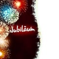German JubilÃÂ¤um jubilee anniversary firework red Royalty Free Stock Photo