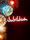 German JubilÃÂ¤um jubilee anniversary firework red Royalty Free Stock Photo