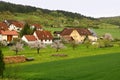 German Landscape. Spring in the Countryside. Leinach, Bavaria Royalty Free Stock Photo