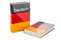 German language courses. German language textbooks, 3D rendering