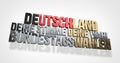 German language for Germany your voice your vote 3d render