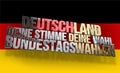 German language for Germany your voice your vote 3d render