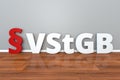 German Law VStGB abbreviation for CCAIL 3d illustration