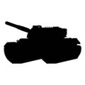 German Leopard I main battle tank silhouette. Military vehicle