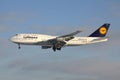 German Lufthansa Boeing 747-400 Royalty Free Stock Photo