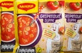 German Maggi instant noodles called Gespenstersuppe owned by Nestle, Maggi is an international brand of soups, stocks, bouillon