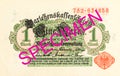 1 german mark bank note 1914 obverse