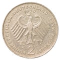 2 german mark coin Royalty Free Stock Photo