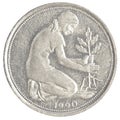 50 german mark pfennig coin