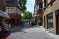 German Marketplace Alley in Wiesbaden Germany