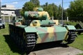 German medium tank T-III Panzerkampfwagen III at the exhibition of military equipment on Poklonnaya hill in Moscow Royalty Free Stock Photo