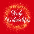 German Merry Christmas Frohe Weihnachten ornament decoration sparkle glitter greeting Royalty Free Stock Photo