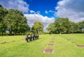 German Military Cemetery and Memorial at La Cambe, Normandy, France. Over 11.000 German fallen soldiers of World War 2 are buried Royalty Free Stock Photo